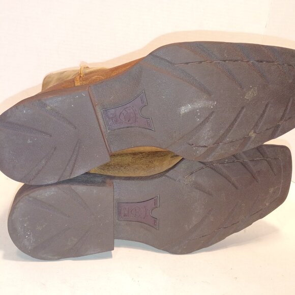 ARIAT "Rambler" Men's Size 11D Pull-on Western Boot Square Toe Brown Leather - Picture 12 of 14